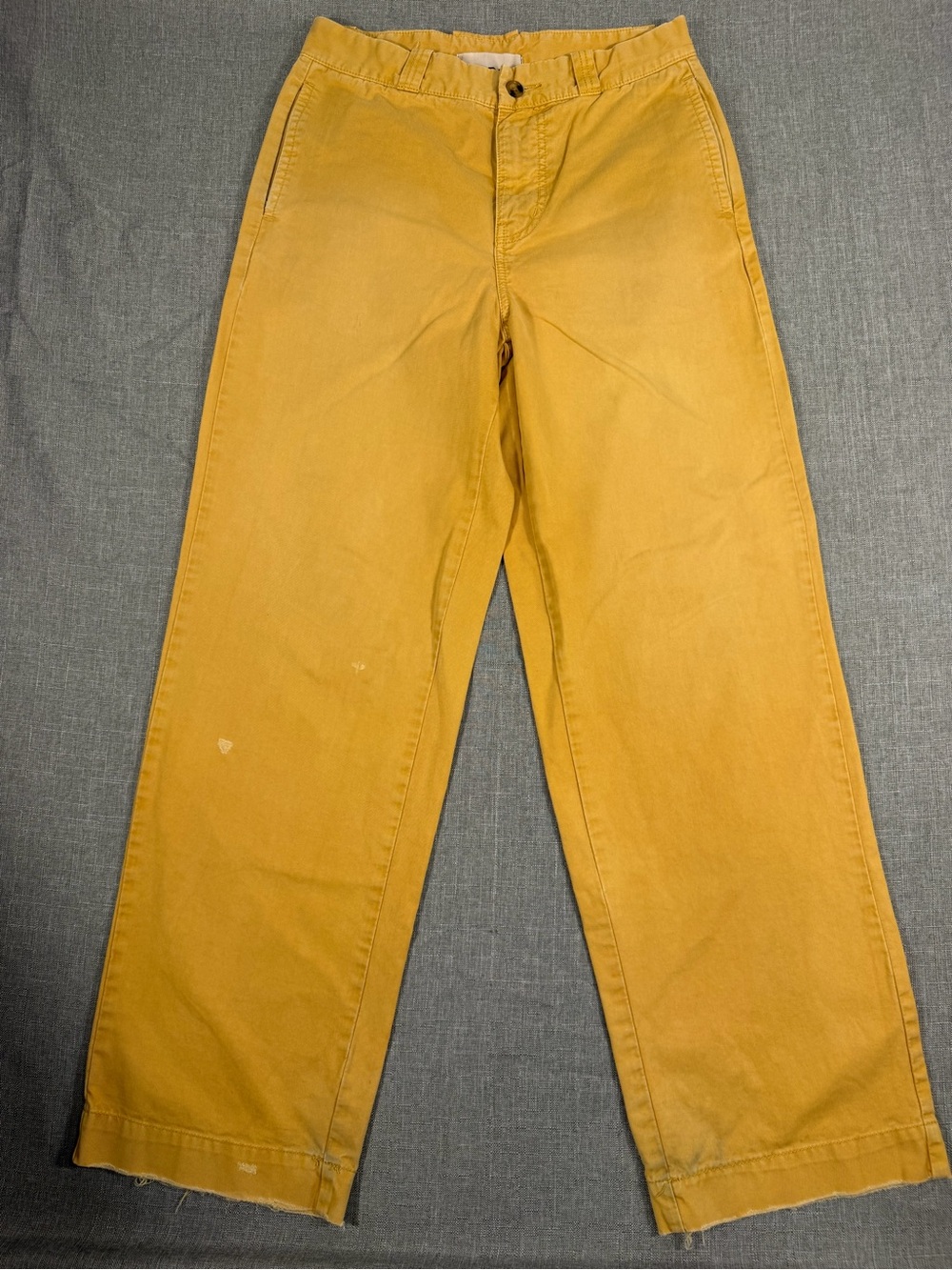 BDG Mens Pants Size 30x30 Mustard Yellow Straight Wide Leg Distressed Chino